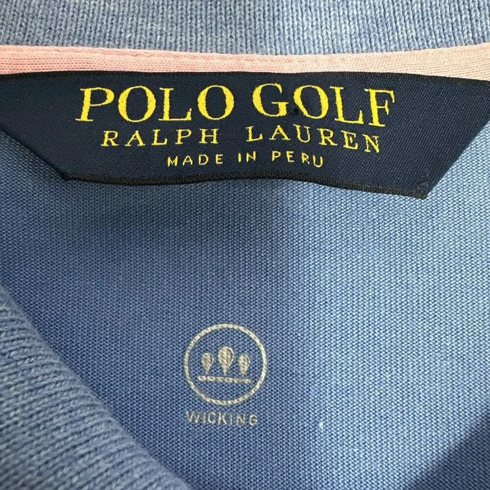 Polo Golf Ralph Lauren Light Blue Polo Shirt size Large Preppy Coastal